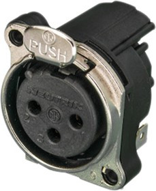 RSNC3FBH2-D, PCB Mount XLR Connectors, Female,  50 V ac, 3 Way, Gold Plating