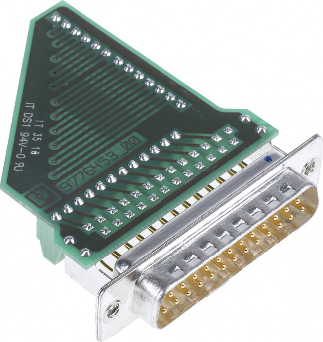 1689789, D-Sub Standard Connectors VS25STDSUB25MPT0.5 25P MALE INSERT