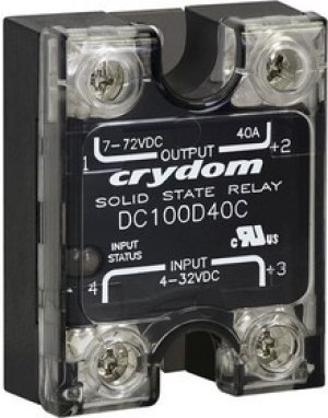 DC100D40C, Solid State Relays - Industrial Mount SSR DC OUTPUT 72VDC/40A 4-32VDC