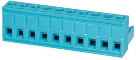 TBP01P1-508-10BE, Pluggable Terminal Blocks Terminal block, pluggable, 5.08 , plug, 10 pole, slotted screw, blue
