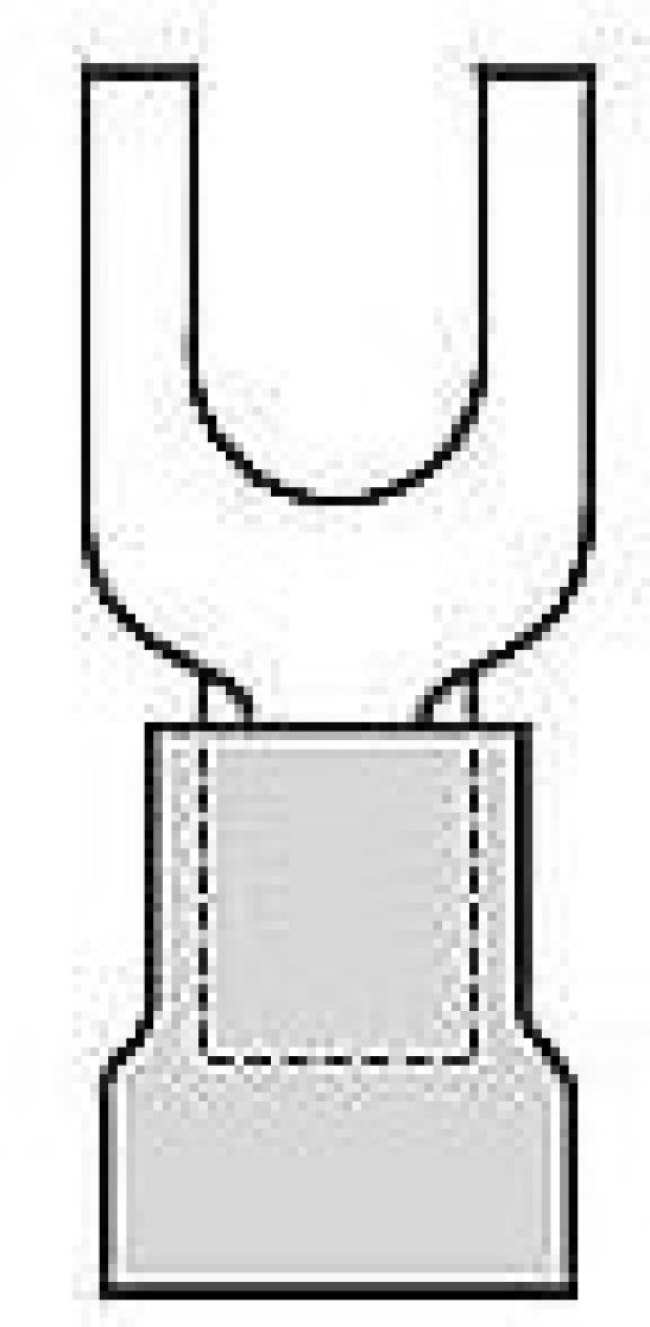 19144-0020, Terminals SPADE TNG STUD 8 14-16 AWG