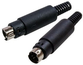 1-410, Разъем mini DIN 4 pin (S-VHS) &quot;шт&quot; пластик на кабель