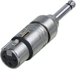 NA2FP, XLR Connectors 3P F XLR - 1/4" MONO PLUG - PRE-WIRED