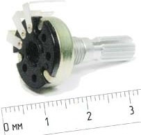 Резистор переменный поворотный 100к\B\17мм\KC6x20\ YRV-17N2.B100KL20KC; №7231 РПвр 100к\B\17мм\KC6x2