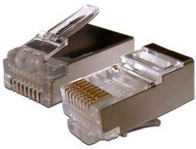 Коннектор Lanmaster (TWT-PL45/S-8P8C-6) STP кат.6 RJ45 с защитным колпачком (упак.:100шт)