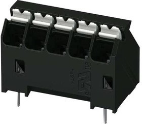 SPTA-THR 1,5/ 5-3,81 R44, Клеммная колодка типа провод к плате, 3.81 мм, 5 вывод(-ов), 16 AWG, 1.5 мм², Вставной