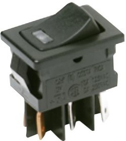 DM22J12S205Q, Rocker Switches Switch Rocker Dpst Snap-In Qc
