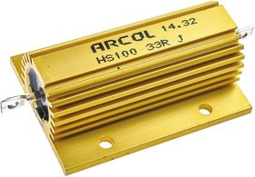 HS100 33R J, Wirewound Resistor 100W, 33Ohm, 5% HS100 33R J, Wirewound Resistor 100W, 33Ohm, 5%