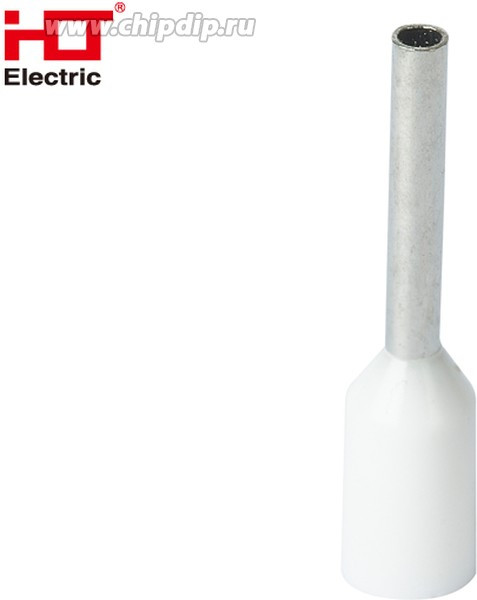 084-04-99, Наконечник-гильза Е0508 0.5мм² с изолированным фланцем белый (уп./100 шт) HLT