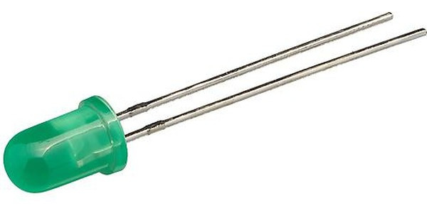 L-7113LGD, LED; 5mm; green; 1.2?3mcd; 30°; Front: convex; 1.9?2.5V