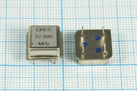 Кварцевый генератор 27МГц 5В,HCMOS/TTL в корпусе HALF=DIL8, гк 27000 \\HALF\T/CM\5В\ CH[CREC]\CREC