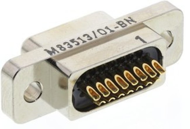 M83513/01-BN, M83513 15 Way Cable Mount D-sub Connector Plug