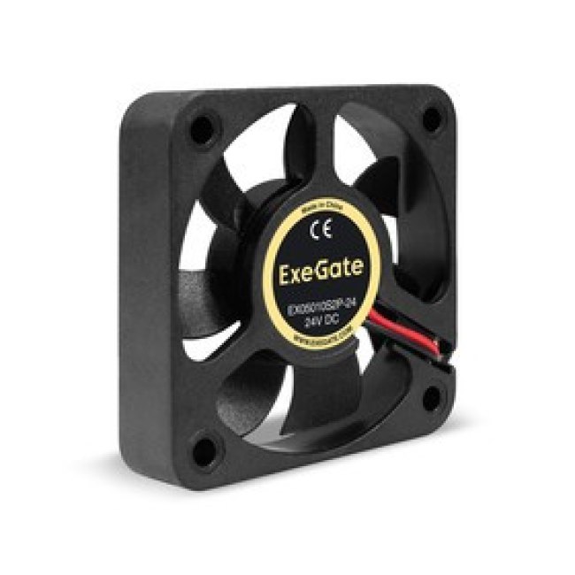 EX295202RUS, Вентилятор 24В DC ExeGate EX05010S2P-24 (50x50x10 мм, Sleeve bearing (подшипник скольжения), 2pin, 7000RPM, 39dBA) EX295202RUS, Вентилятор 24В DC ExeGate EX05010S2P-24 (50x50x10 мм, Sleeve bearing (подшипник скольжения), 2pin, 7000RPM, 39dBA)