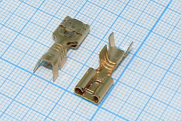 Клемма гнездо 6,4x0,8, 0,4, S4,0-6,0, латунь, защелка; №14063 клемма гн 6,4x0,8\0,4\S4,0- 6,0\лат\\\защелка\