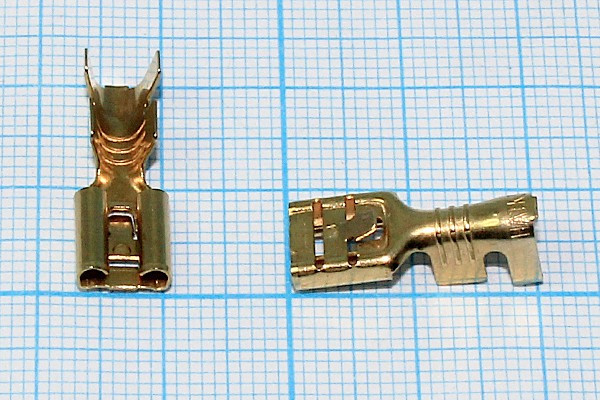 Клемма гнездо 6,4x0,8, 0,4, S4,0-6,0, латунь, защелка; №14063 клемма гн 6,4x0,8\0,4\S4,0- 6,0\лат\\\защелка\