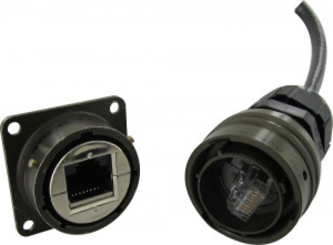 RJF71ZN, Female Ethernet Connector, Jam Nut, Cat5e RJF71ZN, Female Ethernet Connector, Jam Nut, Cat5e