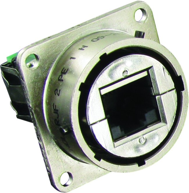 RJF71ZN, Female Ethernet Connector, Jam Nut, Cat5e RJF71ZN, Female Ethernet Connector, Jam Nut, Cat5e