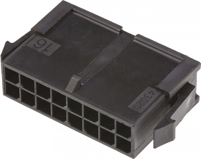 0430201600, Headers &amp; Wire Housings MICRO-FIT 3.0 PLG 02X08P