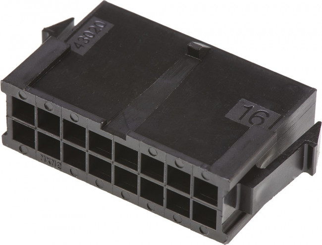 0430201600, Headers &amp; Wire Housings MICRO-FIT 3.0 PLG 02X08P