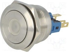 V22-11D-12B-S, Переключатель: антивандальный, Пол: 2, SPST-NO + SPST-NC, IP65