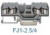 FJ1-2.5/4, Проходная клемма 2,5 кв мм 4-к сер