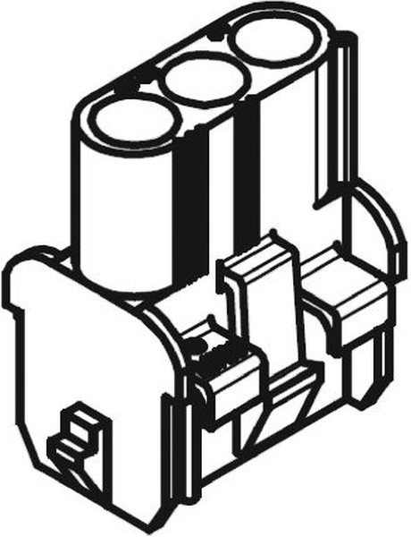50842030, Корпус однорядного разъема с шагом 6,35мм, на 3 контакта