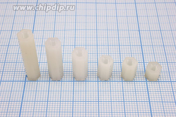 Стойка для печатных плат HTP-310, нейлон, M3; Q-3646 стойка L10,0\М3\S5\пл\ проходная\HTP-310