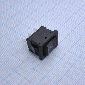 DS RWB-103 ON-OFF-ON, 3 положения клавиши, 1группа контактов на переключение, 250V 6A, ширина контактов 4.8мм