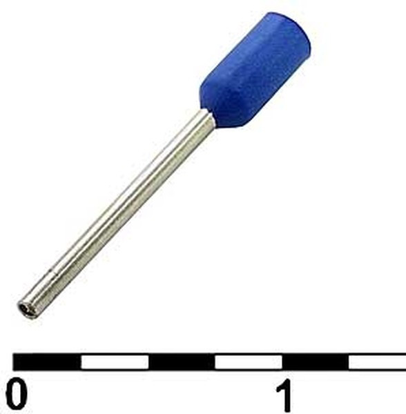 DN00208 blue (0.75x8mm), Наконечник на кабель DN00208, синий, 0.75x8 мм , 0.25 мм2