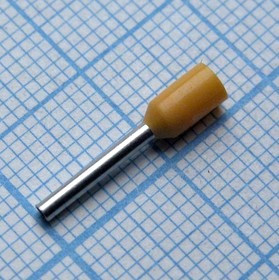 HE 7510 Orange, наконечник кабельный торцевой трубчатый с изоляцией, L=16.4/10мм, сеч. пров. 0.75мм2