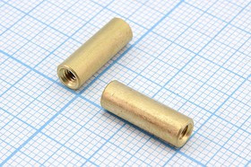Стойка для печатных плат PCSS-15, латунь, M3; Q-7587 стойка L15,0\М3\D5\лат\ проходная\PCSS