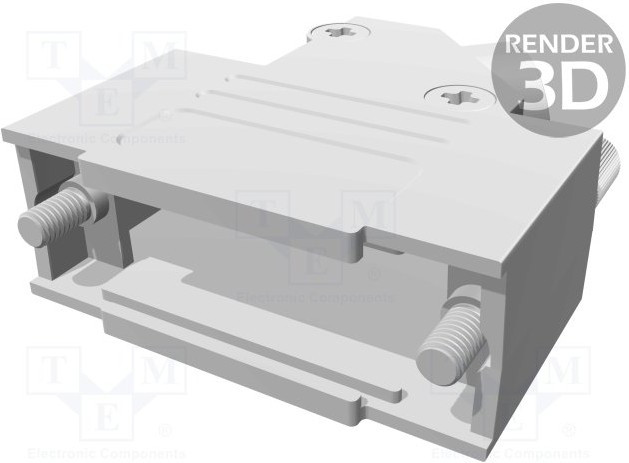 09670150333, D-Sub Backshells 15P HOOD SIDE ENTRY METAL SHL SCREW LOCK
