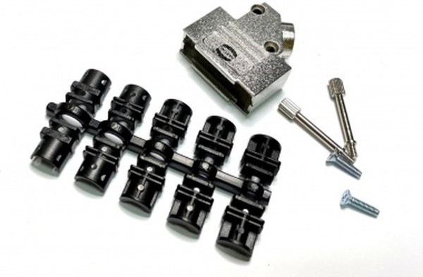 09670150333, D-Sub Backshells 15P HOOD SIDE ENTRY METAL SHL SCREW LOCK