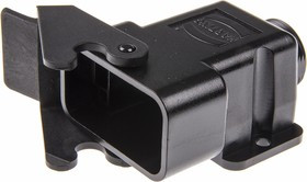 09120080901, Harting, Dust Protection Cover Connector Housing Surface Mount Socket, 4P+2E, Screw Down Termination