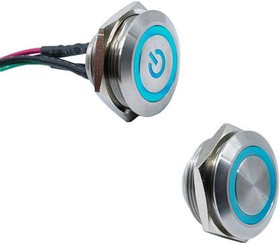 SV8F23SS-351, Pushbutton Switches 25mm dia, 2A 36VDC, Yellow LED Ring, Solder