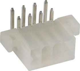 DS1073-01-2x4-MR1T6 (MF2x4MRB), Вилка на плату угловая 4.2мм 8pin с фланцами (OBSOLETE)