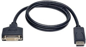 P134-003, HDMI, Displayport &amp; DVI Connectors Tripp Lite DisplayPort to DVI Adapter Video Converter DP to DVI-I M/F 3ft