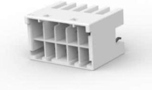 1-1971906-5, Conn Wire to Board HDR 10Power POS 3.3mm Solder ST Top Entry Thru-Hole Box/Tray