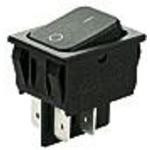 1832.3407, Switch Rocker ON OFF DPST Quick Connect Rocker 6A 250VAC 74.57VA