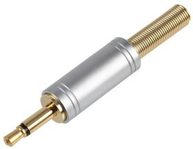 PSG03878, Телефонный аудио разъем, 2 контакт(-ов), Штекер, 3.5 мм, Монтаж на Кабель