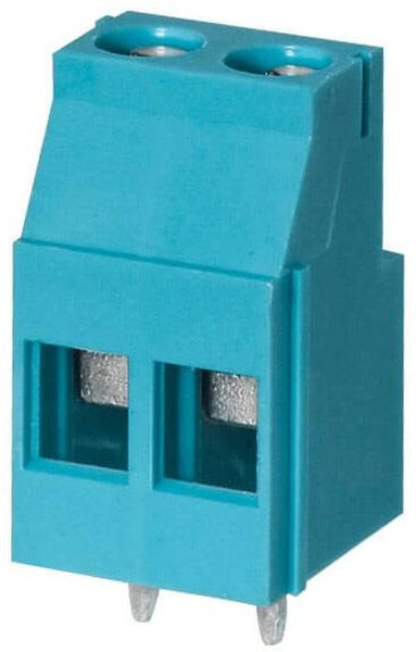 TB010-508-02BE, Fixed Terminal Blocks Terminal block, screw type, 5.08 , horizontal, 2 poles, CUI Blue, slotted screw, PCB mount TB010-508-02BE, Fixed Terminal Blocks Terminal block, screw type, 5.08 , horizontal, 2 poles, CUI Blue, slotted screw, PCB mount
