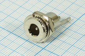 Разъем питания DC розетка, d2.1 D5.5, 2C, на блок М11, металл, DC5.5x2.1