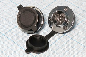 Штекер микрофонный MIC20\ 9P\пан/флан\М19\ зуглушка\XS20JK9P-M; №14545 штек мик MIC20\ 9P\пан/флан\М19\ зуглушка\XS20JK9P-M