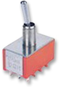 1M44T1B5M1QE, Рычажный переключатель, (Вкл.)-Выкл.-(Вкл.), 4PDT, Без Подсветки, Серия 1M44, Панель, 5 А
