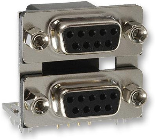189-009-513R571, D-Sub Dualport Connectors 9P FEMALE/FEMALE .625" SPACING