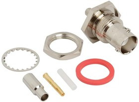031-318-RFX, RF Connectors / Coaxial Connectors BULKHEAD JACK 50 ohm CRIMP FOR RG174 316