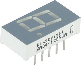 SA04-12SRWA, Индикатор 10.16мм, 7х1 красный ОА, 18мКд