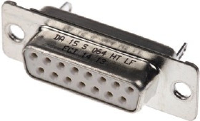 DA15S064HTLF, Amphenol FCI 15 Way Panel Mount D-sub Connector Socket, 2.74mm Pitch