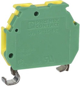 3100318, Клеммная колодка на DIN рейку, 2 вывод(-ов), 26 AWG, 16 AWG, 1.5 мм², Винт