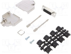 DTCK15-HDS26-K, Разъем D-Sub HD; PIN: 26; вилка; "мама"; пайка; на провод; черный